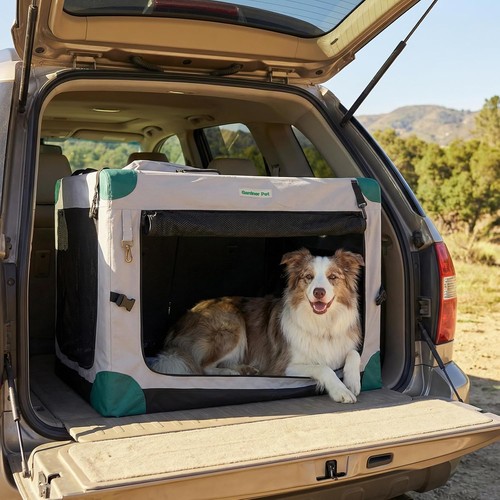 Soft dog travel - soft, grey