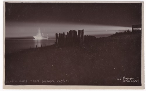 Southsea castle searchlights - castle,