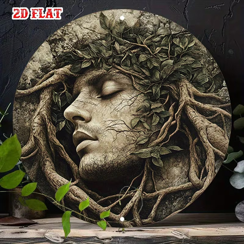 Pagan forest green man - green, 2d