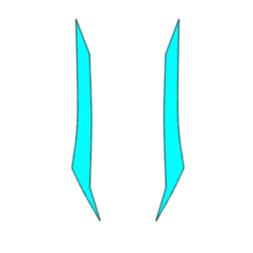 Front mudguard decals - front, /