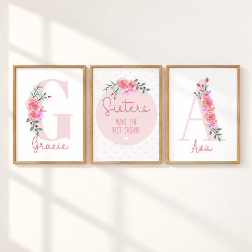 Personalised sisters prints - personalised,