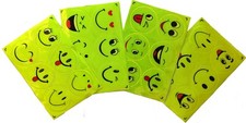 2 x Sheets set Reflective Visibility Stickers bear football smiley face outdoor