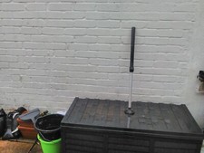 Used fishing seat box.RIVE D36 BLACK ANODISED TELESCOPIC LEG