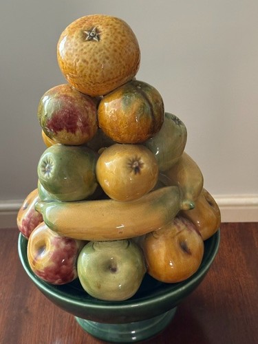 Majolica fruit bowl - , stack
