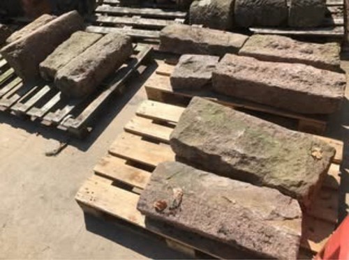 Reclaimed granite kerb stones - granite,