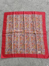 Excellent Condition Liberty Scarf With Red Border 59cm Square