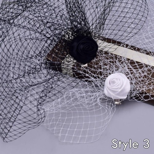 White black bridal - white, birdcage