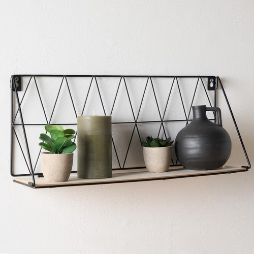 Geometric wire shelf - shelf, wall