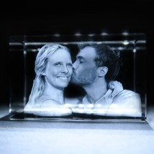 3D Rectangle Photo Crystal - Personalised Gift - Wedding Gift - QUICK DELIVERY