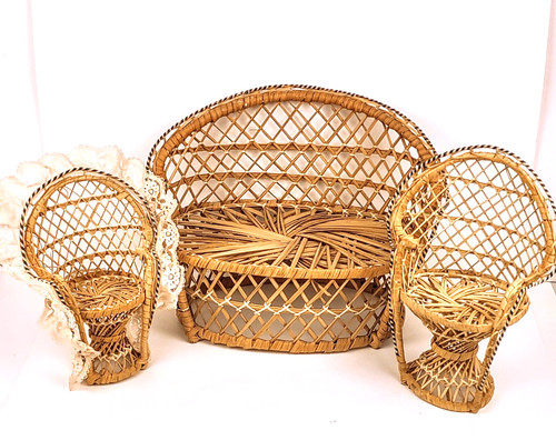 Wicker sofa and high back - wicker,