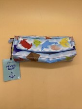 Paperchase Light Blue Origami Animals PVC Zipper Pencil Case