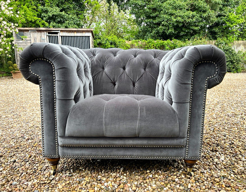 Chesterfield grey velvet - grey,