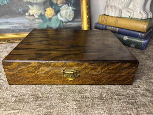 Antique dark oak wooden - , empty