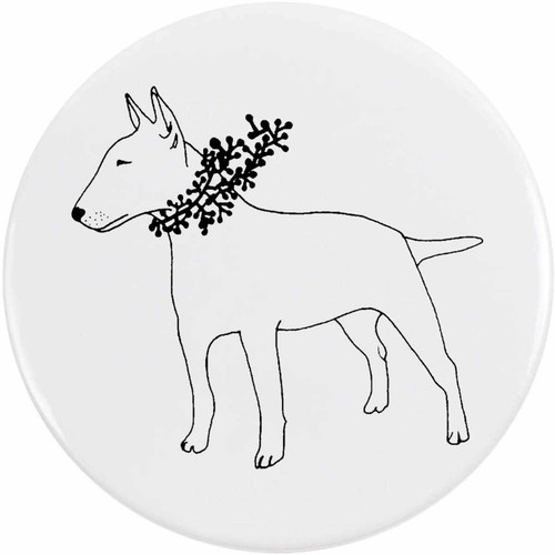 Bull terrier button pin - 'bull, terrier'