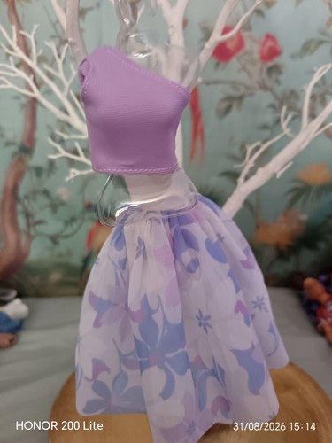 Barbie type doll lilac flared - barbie,