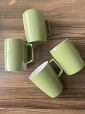 4 x Gaydon Melaware Green Mugs Coffee Tea Vintage Made In England JobLot Bundle