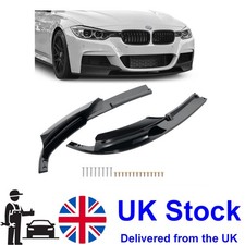 Front Splitter For BMW 3 Series F30 F31 12-18 Body Kit GLOSS BLACK NEW M Style