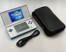 Custom Clear Blue & White Nintendo DS Lite With 50 games! Bundle Inc Pokemon ++
