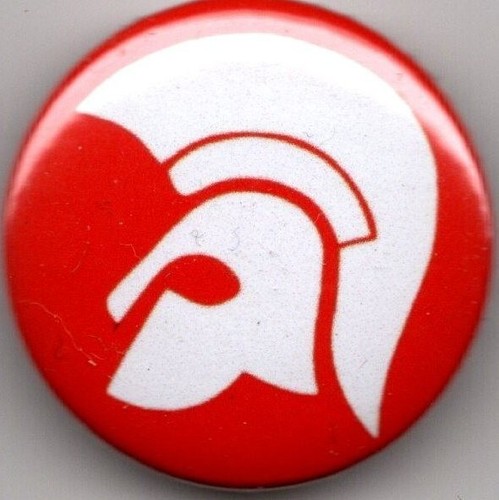 Trojan helmet pin button - helmet,