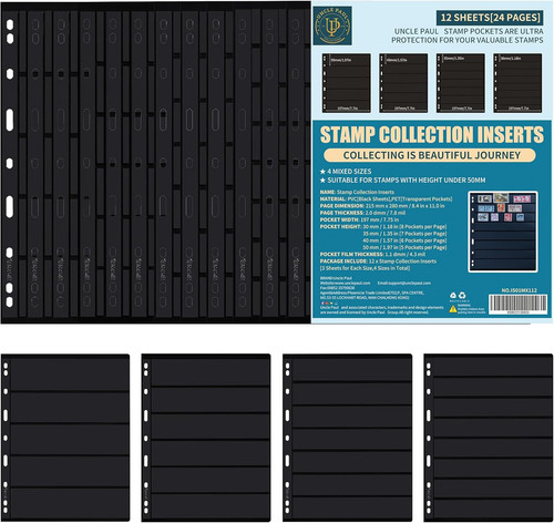 Postage stamp sleeves - postage, 12