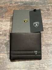 Brand New Genuine Lamborghini Automobili Leather Bi-Fold Wallet With Box & Tags