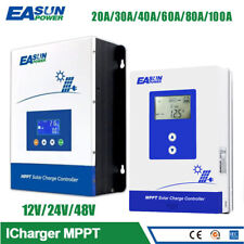 Easun 100A 80A 60A 40A 30A 20A MPPT Solar Charge Controller 12V 24V 48V UK 0%VAT