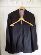 mens TAYLOR & WRIGHT BLACK FINE STRIPE SUIT SIZE 48"L CHEST 40" WAIST 29" LEG