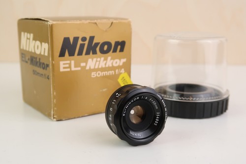 Nikon lens nikkor f - el-nikkor, 1:4