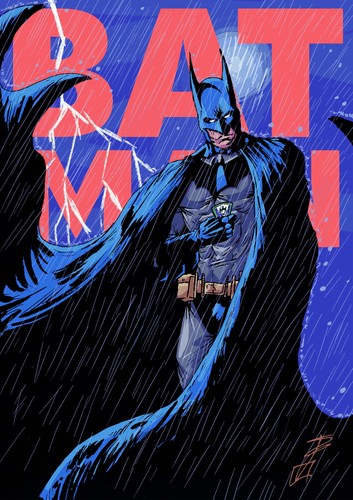 Batman framed print - framed, a3