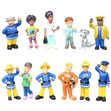 Set of 12 Fireman Sam action figures / cake topper decorations
