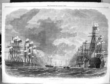 Original Old Antique Print