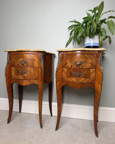 French marquetry bedside - french,