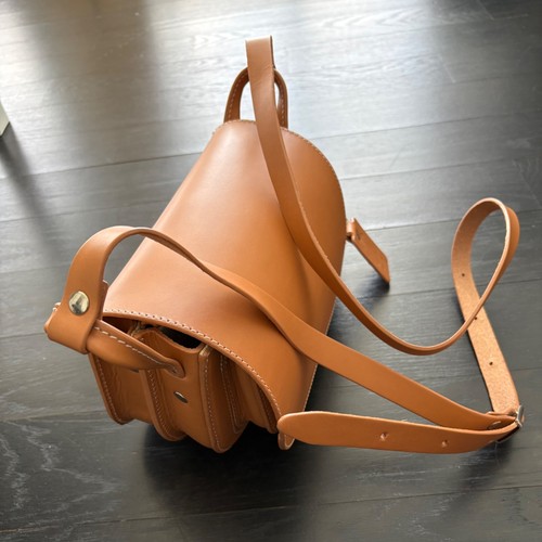 Brown leather crossbody - crossbody, purse