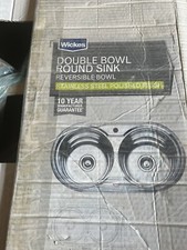 Wickes Double Bowl Round Sink NEW & BOXED!!