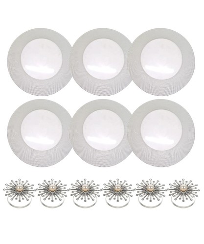 Round inch glass charger - round,