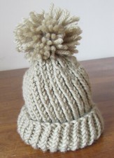 100% wool baby bobble hat,size