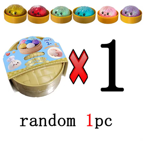 Glitter dumpling squishy toy - glitter,
