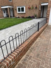 18" MADE TO MEASURE SOLID WROUGHT IRON METAL FENCING/RAILING PANEL.