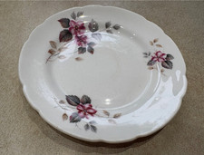 Royal Windsor fine bone china tea plate, pink flower design