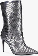 NEW CARVELA Armour pointed-toe metallic Chainmail  Boots UK 3 EU 36 £199.00