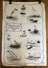 Vintage Cotton Tea Towel Thelwell’s International Code Nautical Ulster Weavers
