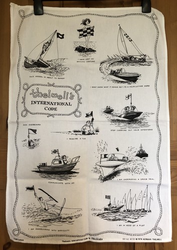 Vintage cotton tea towel - vintage,
