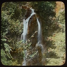 Photo ISLE OF MAN DHOON GLEN WATERFALL Magic Lantern Slide C1890 IOM ANTIQUE