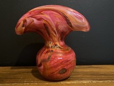 Glass Flower Vase Hand Blown