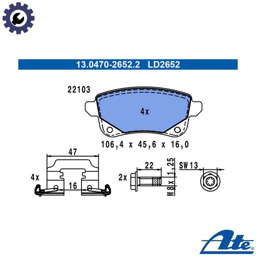 Brake pad set disc - set,