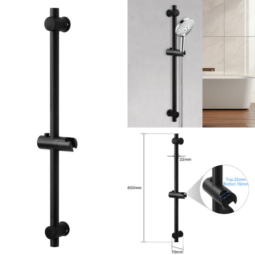 Black shower riser - riser, rail