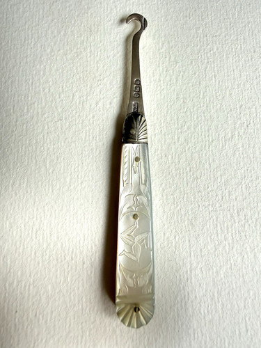 Antique silver mother - antique, pearl