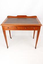 Small Edwardian Mahogany Desk Antique Writing Table Vintage Drawers Hall Console