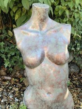 Mannequin Torso Distressed Crackle Glaze Paint Finish 2ft Display
