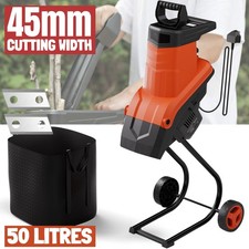 Electric Garden Shredder 2500W 50L 45mm Width Cutter Leaf Branch Chipper Outdoor